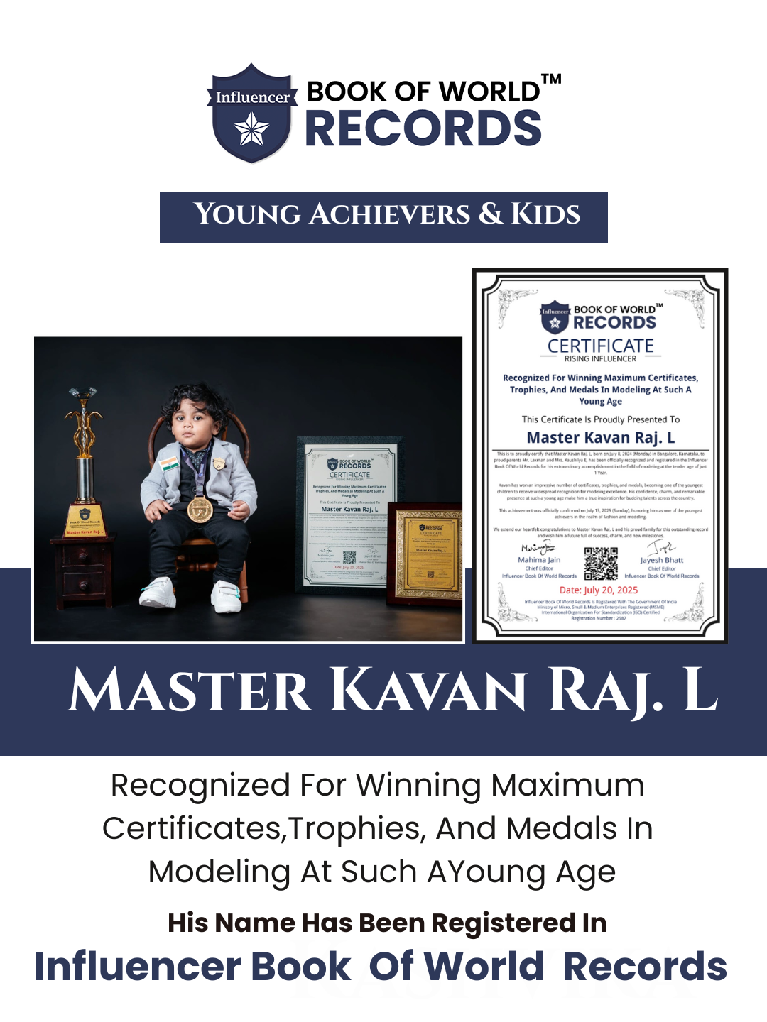 Master Kavan Raj. L