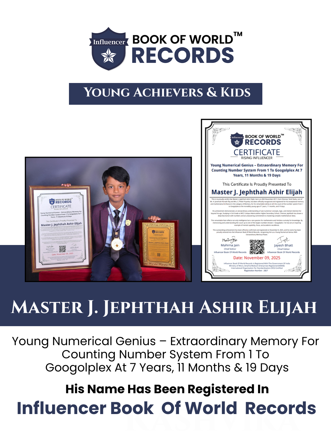 Master J. Jephthah Ashir Elijah